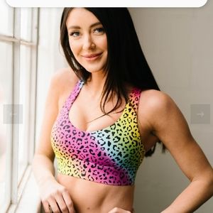 Rainbow Leopard Light n Tight Strappy Bra